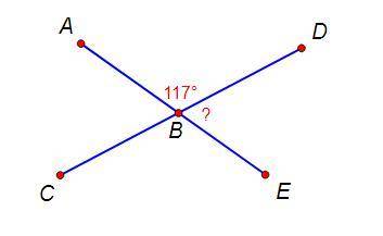 What is the measure of ∠DBE?
