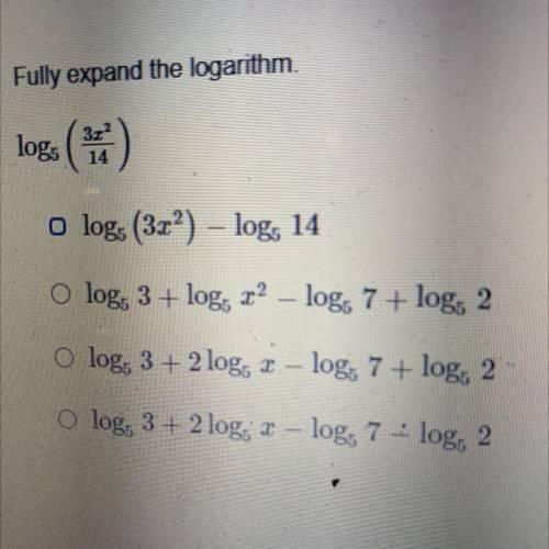 Fully expand the logarithm