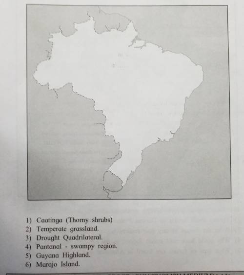 Q. 4 A) Mark and name the following in the outline map given below and

prepare an index. (Any Fou