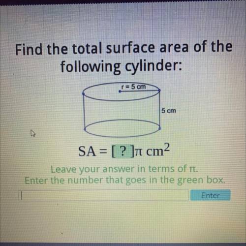 Will give brainliest to who ever types the answer no links

Find the total surface area of the
fol