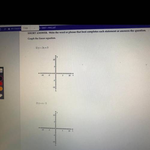 HELP ME PLEASE Graph the linear equation