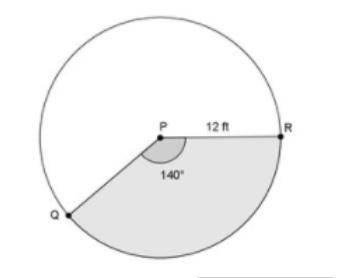 Given circle P below: Find the area of the shaded sector. Round answer to the nearest tenth. I am n