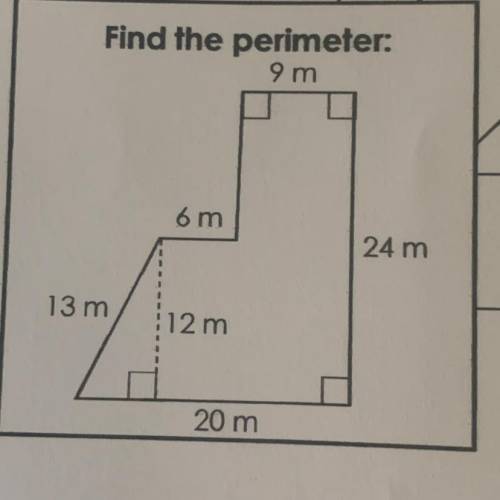 Find the perimeter. thanks for your help i appreciate it:)