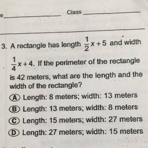 What are the length and width of the rectangle?
(picture included)