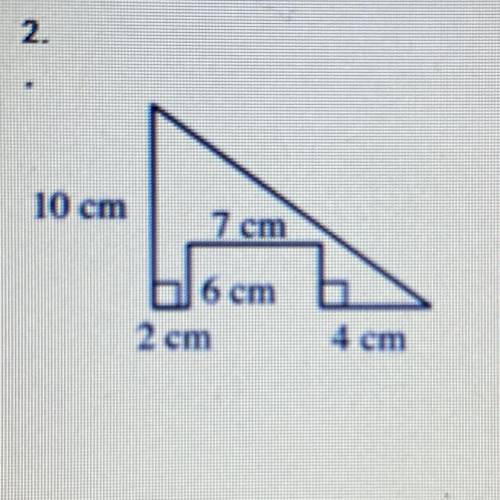 Find the areas of the figures below. Show all work on for each problem.