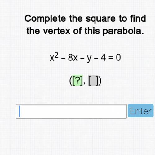 Complete the square to find the vertex of this parabola. Please help will mark brainliest!