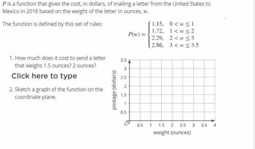 P is a function that gives the cost, in dollars, of mailing a letter from the United States to Mexi