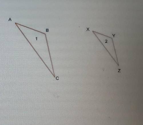 if shape 1 is a scaled copy of shape 2 what side corresponds to side CA I NEED HELP ASAP PLEASE PLE