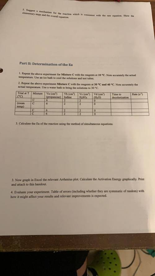 Hiiii! Could someone please help me solve these? This is for HL IB Chem, and I need answers asap. H