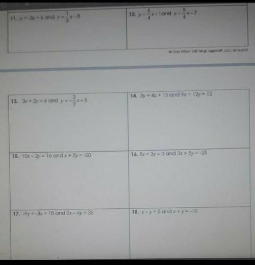 Determine if the equations are parallel, perpendicular, or neither​