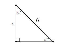 Find the length of side x in simplest radical form with a rational denominator.

THIS IS URGENT!!!