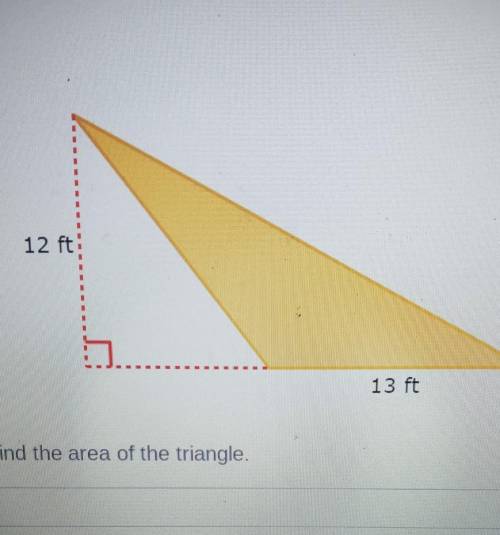 Find the area of the triangle​