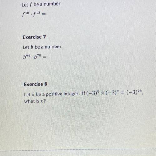 Exercise 8
Let x be a positive integer.