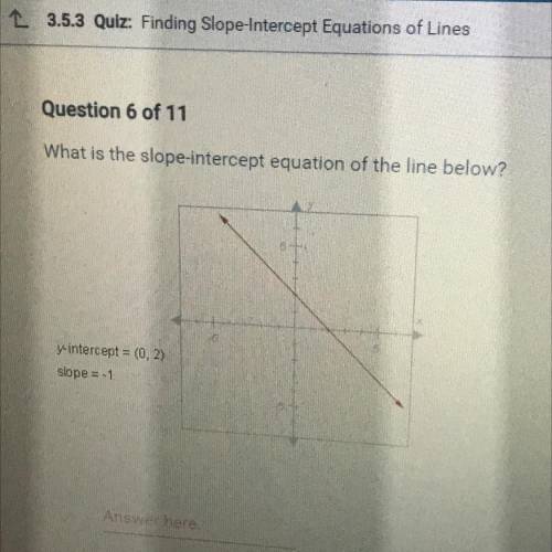 HELPP QUICK NO BOTS I WILL REPORT BUT HELP QUICK PLSS What is the slope-intercept equation of the l