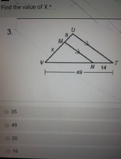 Find the value of x short question​