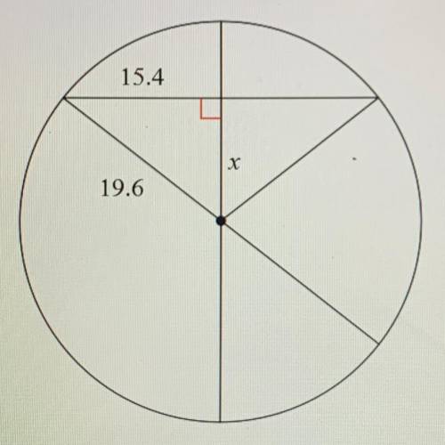 Find the length of the segment indicated. (Circle)

(A) 11.4
(B) 13.3
(C) 12.1
(D) 16.4
