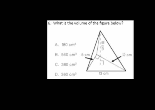 What is the volume of the figure below?