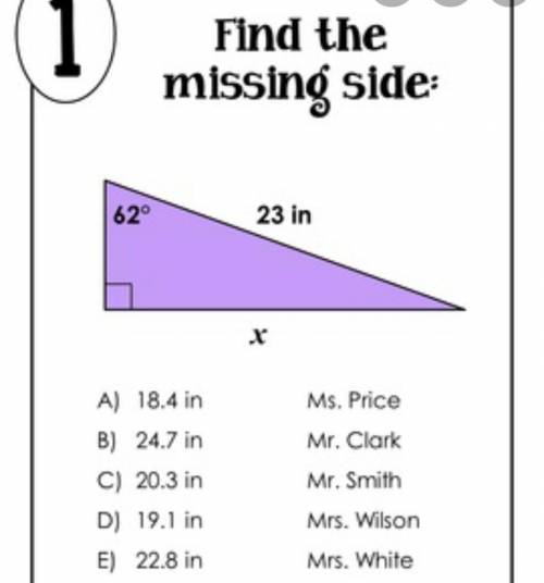 How can you find the missing side ?