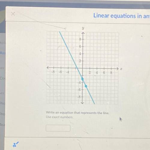 What is the equation that represents the line
