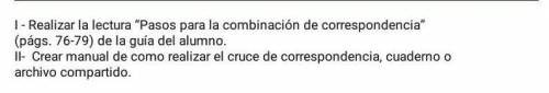 Crear manual de como realizar el cruce de correspondencia alguien que me ayude es para mañana es de