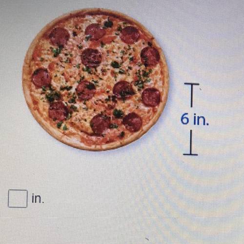 Please help me find the circumference for the pizza round to the nearest tenth.