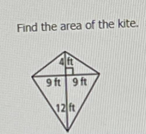 Area of a kite assistance