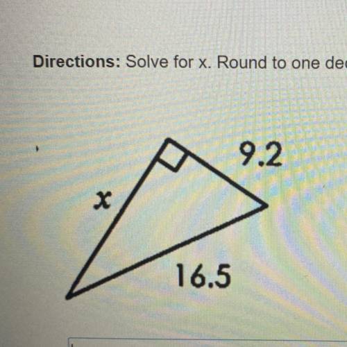 Solve for x round to one decimal place