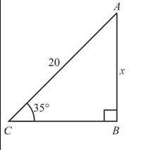 In the following figure, the value of x is?
note:round your answer yo the nearest tenth
