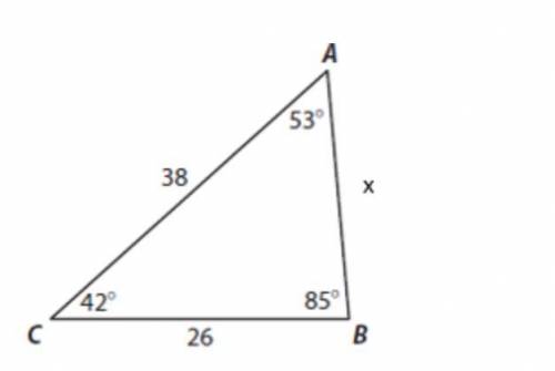 Which of these could be the value of x in the triangle below? 6 grade help