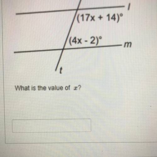 Give the diagram below find the value of x

PLEASEE HELP A GIRL IS BAD AT MATH WILL GIVE 30 POINTS