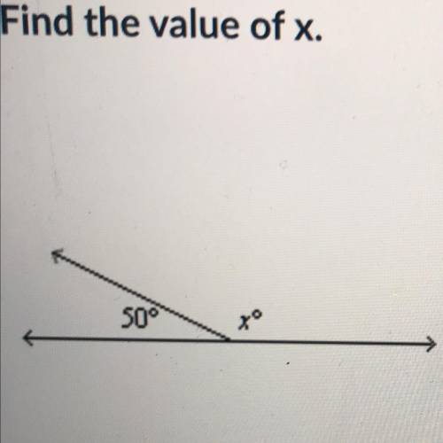 HURRYYY PLEASE THIS IS A TESTTT 
Find the value of x.