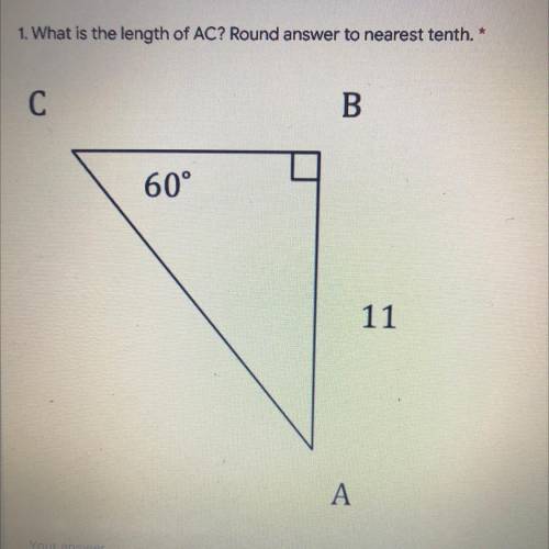 What is the length of AC ?round to the nearest tenth