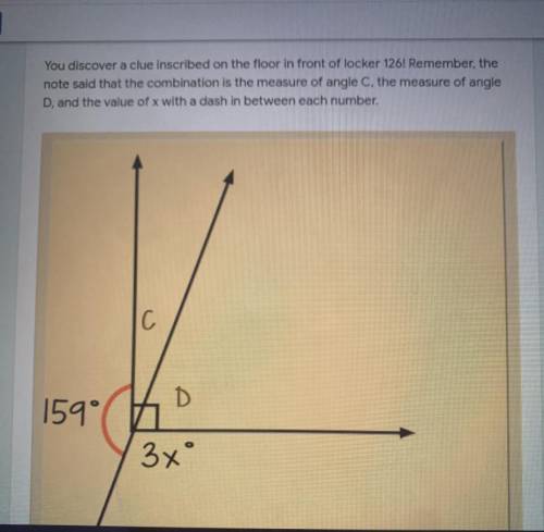 Help we need to find c and d and the value of x