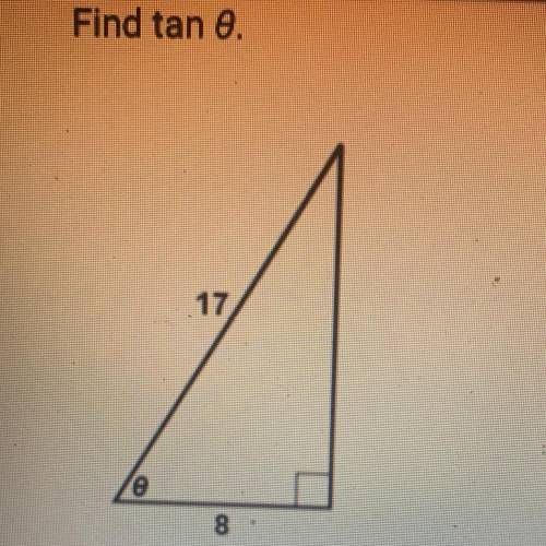 Find tan 0. 
(Lots of points if correct)