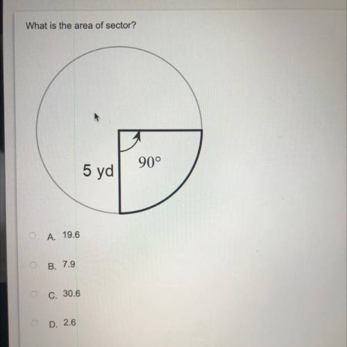 What is the area of sector?