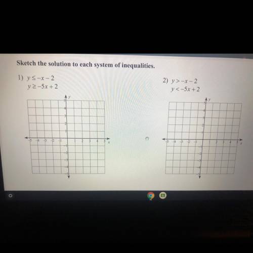 Can someone help with this plz Its brining down my grade

- Sketch the solution to each system of