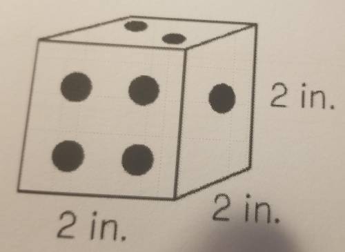 Find the surface area of the number cube below.
