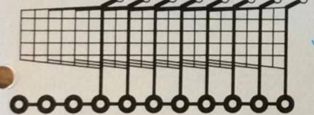 Please Help

The drawing below shows a row of grocery carts that have nested together. The c