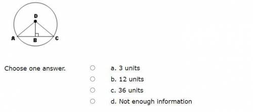 Please help ASAP 50 pts! Given Circle D, if AB = 6 units, find the length of AC.