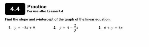 Find the slope and y-intercept of the graph of the linear equation.

brainliest,thankyous,star rat