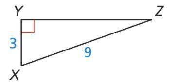 Solve the right triangle below. Round all your answers to the nearest tenth. YZ = ______