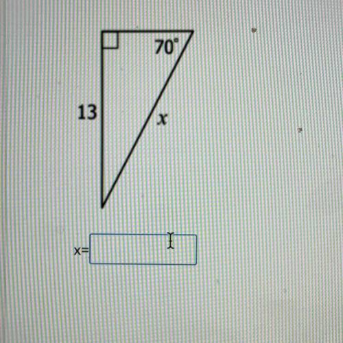 Solve for X. Round to the nearest tenth