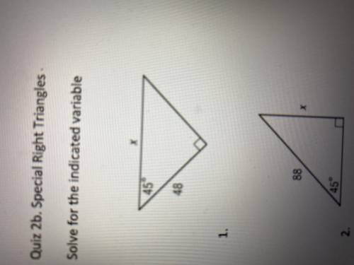 Special right triangles how do you solve them
