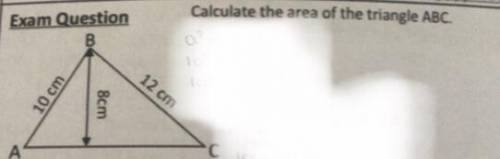Calculate the area of triangle abc