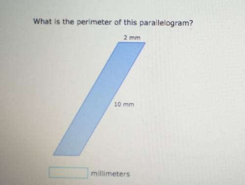 What is the perimeter of this parallelogram? ​