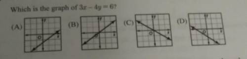 Which is the graph of 3x - 4y = 6?​