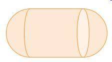 Which shapes make up this composite figure?

A cylinder and 2 half spheres.
a cylinder and a cone