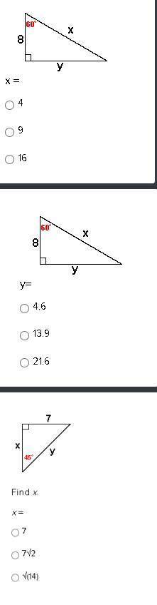 Geometry stuff plx help its 3 different problems so its set to 30 points