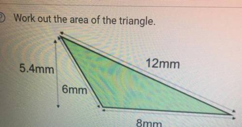 Work out the area of the triangle(tap on the picture to see the whole equation)
