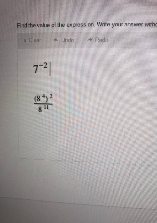 HELPPPP. The answer cannot have exponents btw the image cut off (≡^∇^≡)​